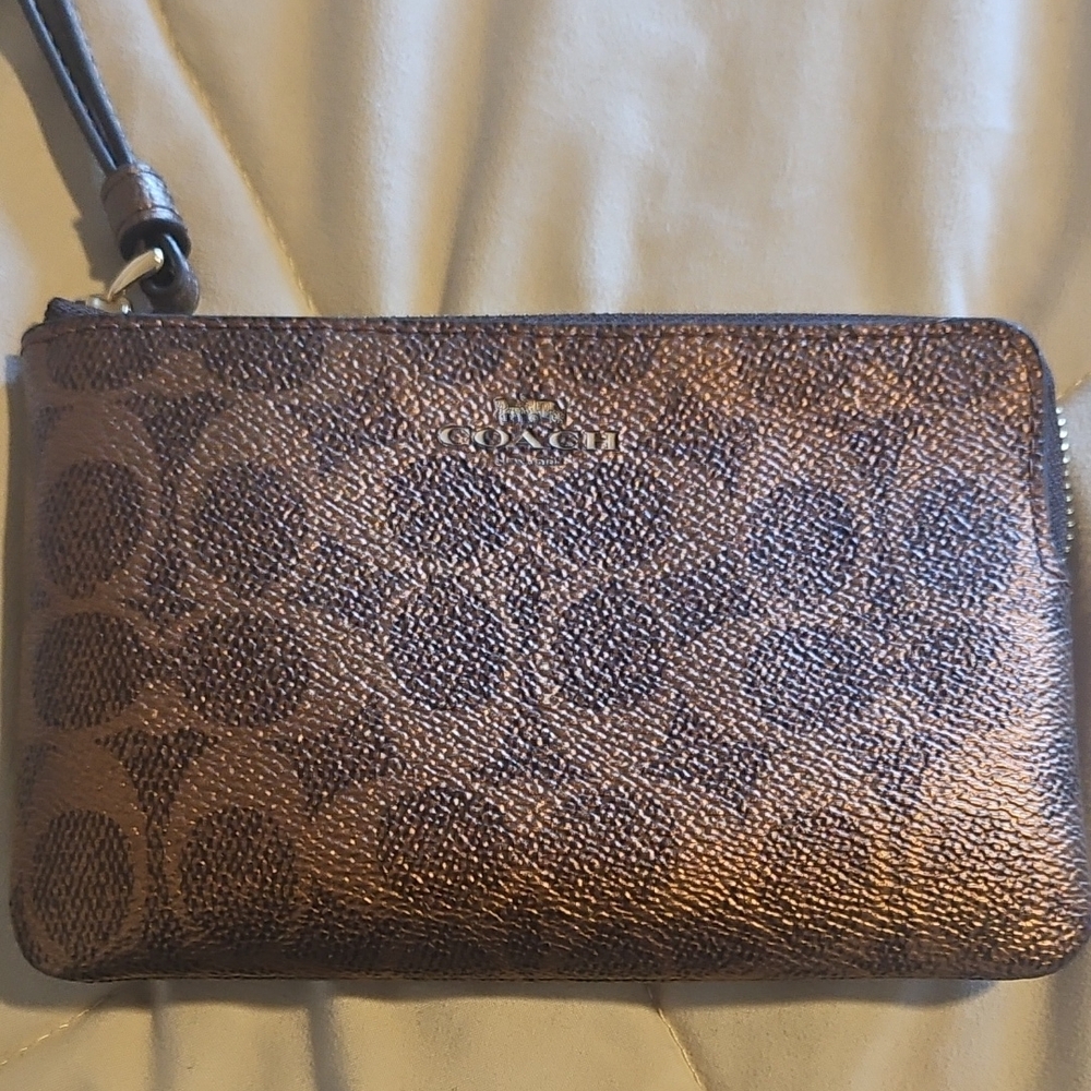 Coach Bronze Patterned Men's Wristlet